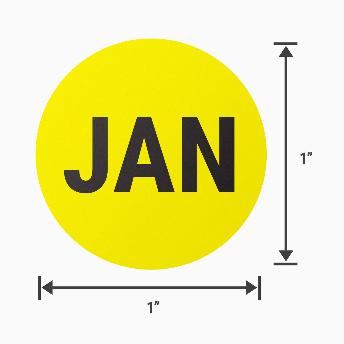 1in January to December Month Labels Multi-Colored (Sheet)