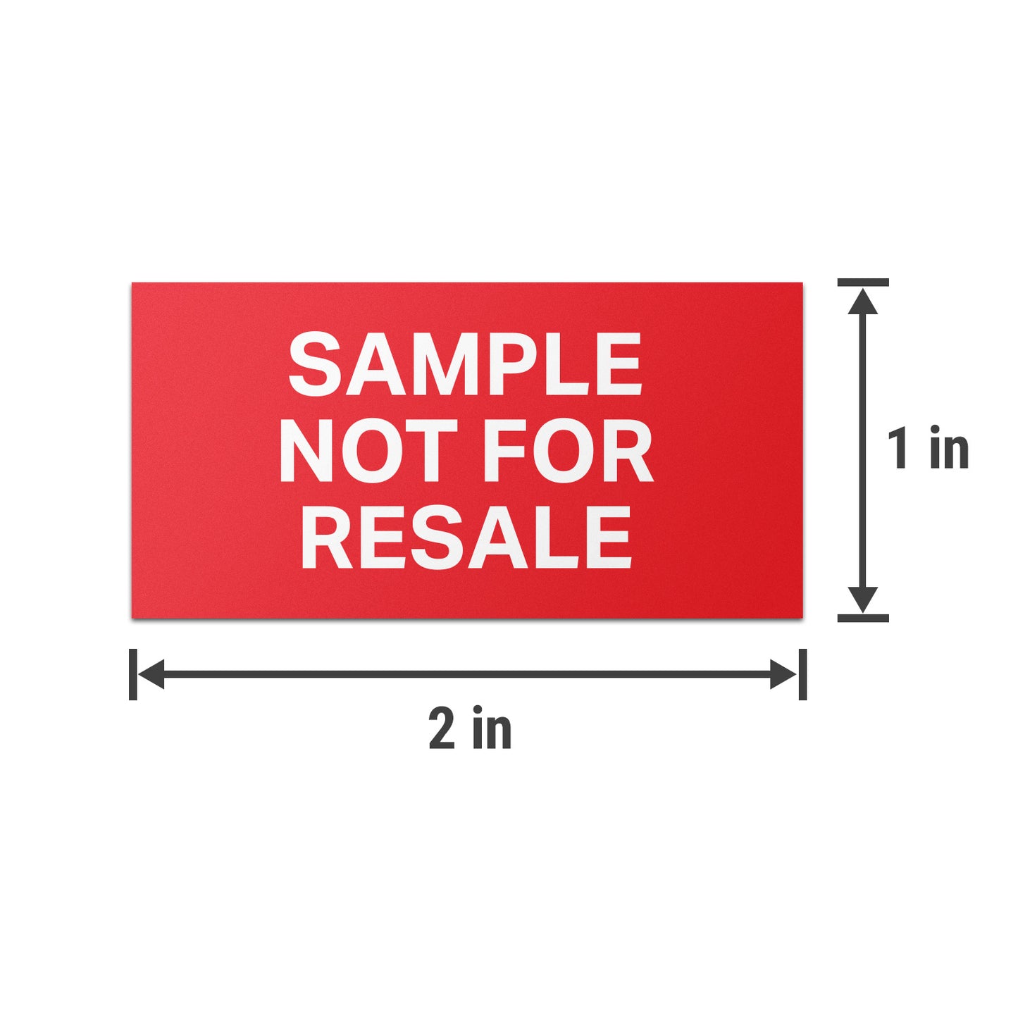 2 x 1 inch Product Label: Sample Not for Resale Sticker (600 pcs)