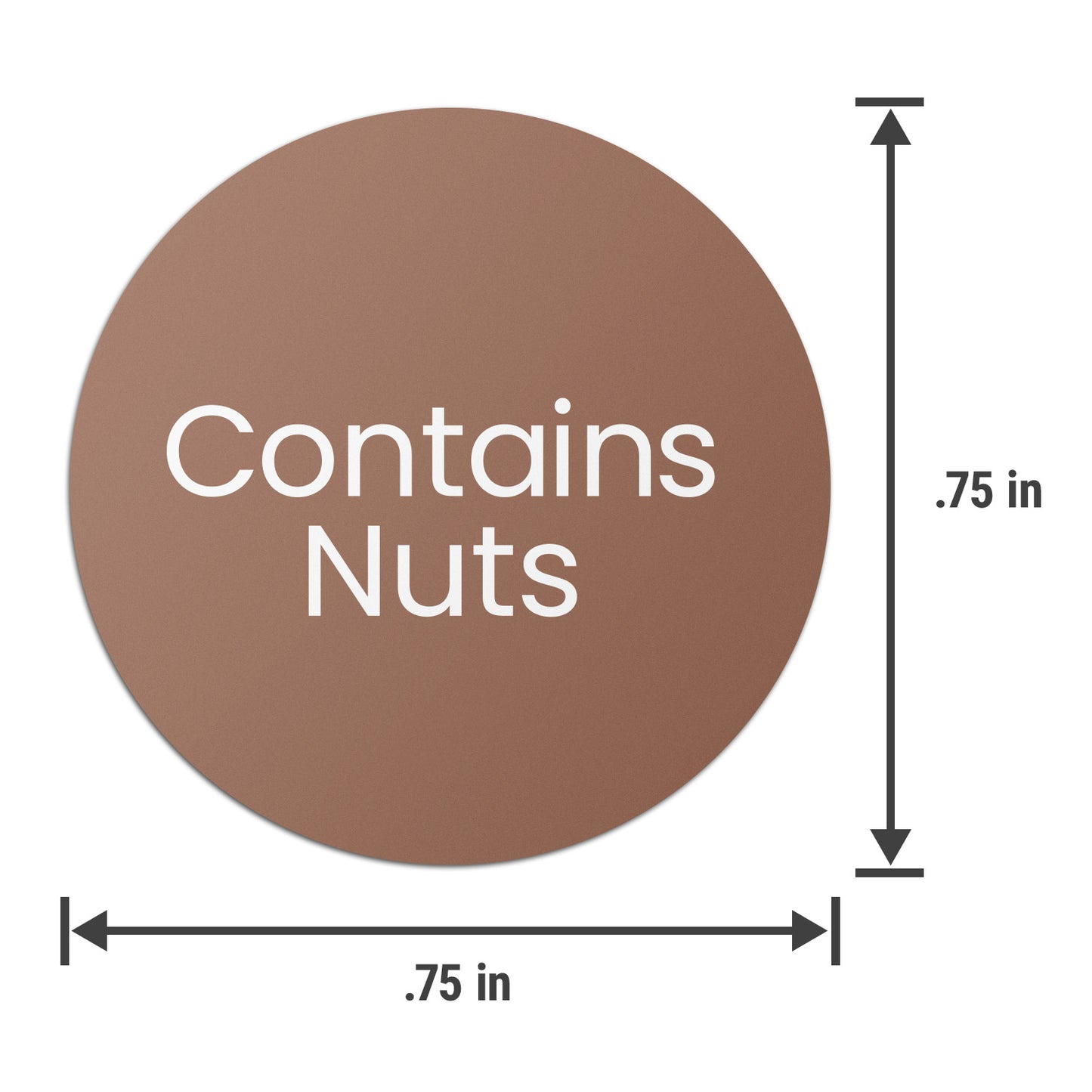 0.75 inch Contains Nuts Food Labels (600 Count)