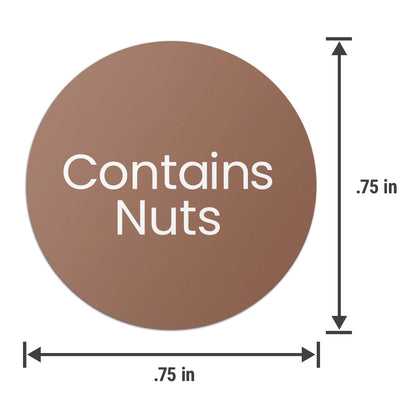 0.75 inch Contains Nuts Food Labels (600 Count)