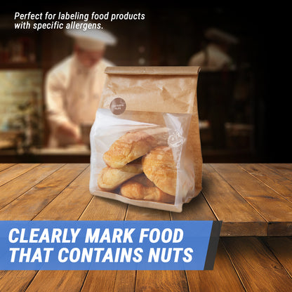 0.75 inch Contains Nuts Food Labels (600 Count)