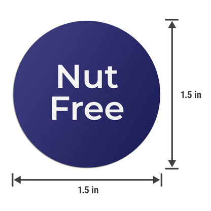 1.5 inch Nut Free Food Labels (600 Count)
