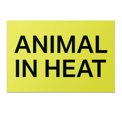 1.5 inch Pet Label: Animal in Heat Sticker (600 pcs)