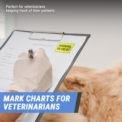 1.5 inch Pet Label: Animal in Heat Sticker (600 pcs)