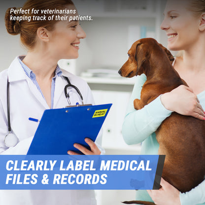 1.5 inch Pet Label: Animal in Heat Sticker (600 pcs)