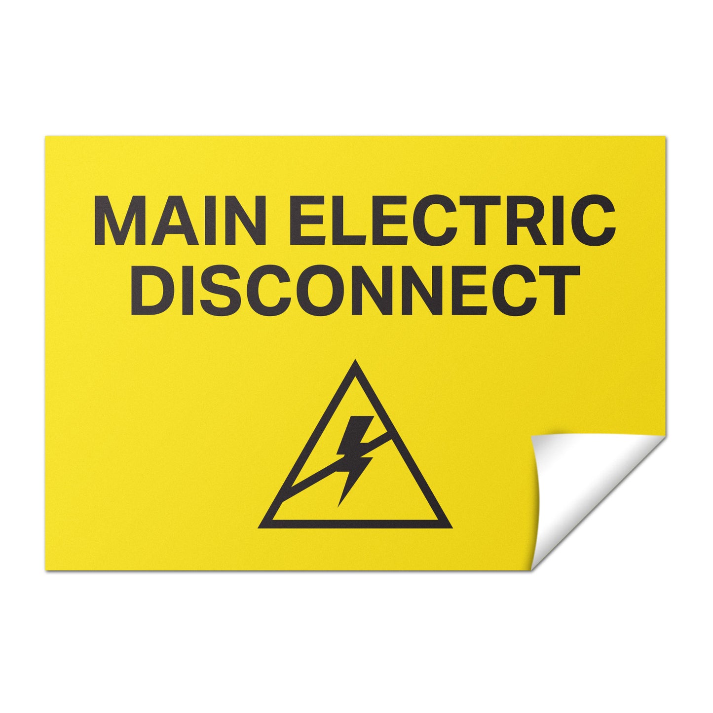 5 x 3.5in Warning Label: Main Electric Disconnect Sticker (600 pcs)
