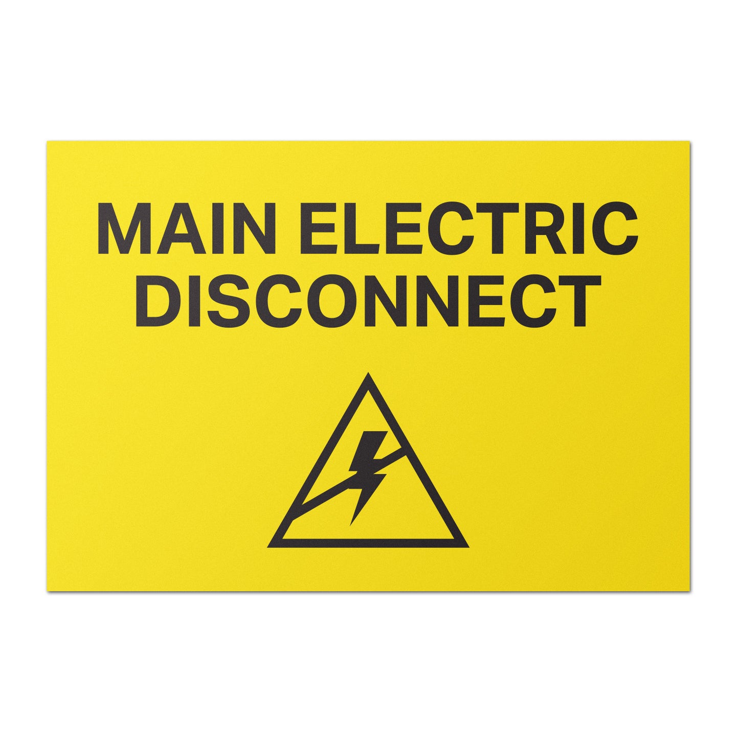 5 x 3.5in Warning Label: Main Electric Disconnect Sticker (600 pcs)