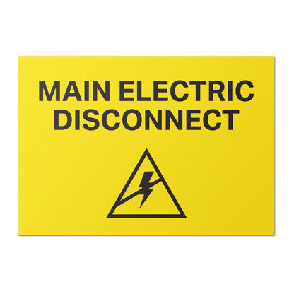 5 x 3.5in Warning Label: Main Electric Disconnect Sticker (600 pcs)