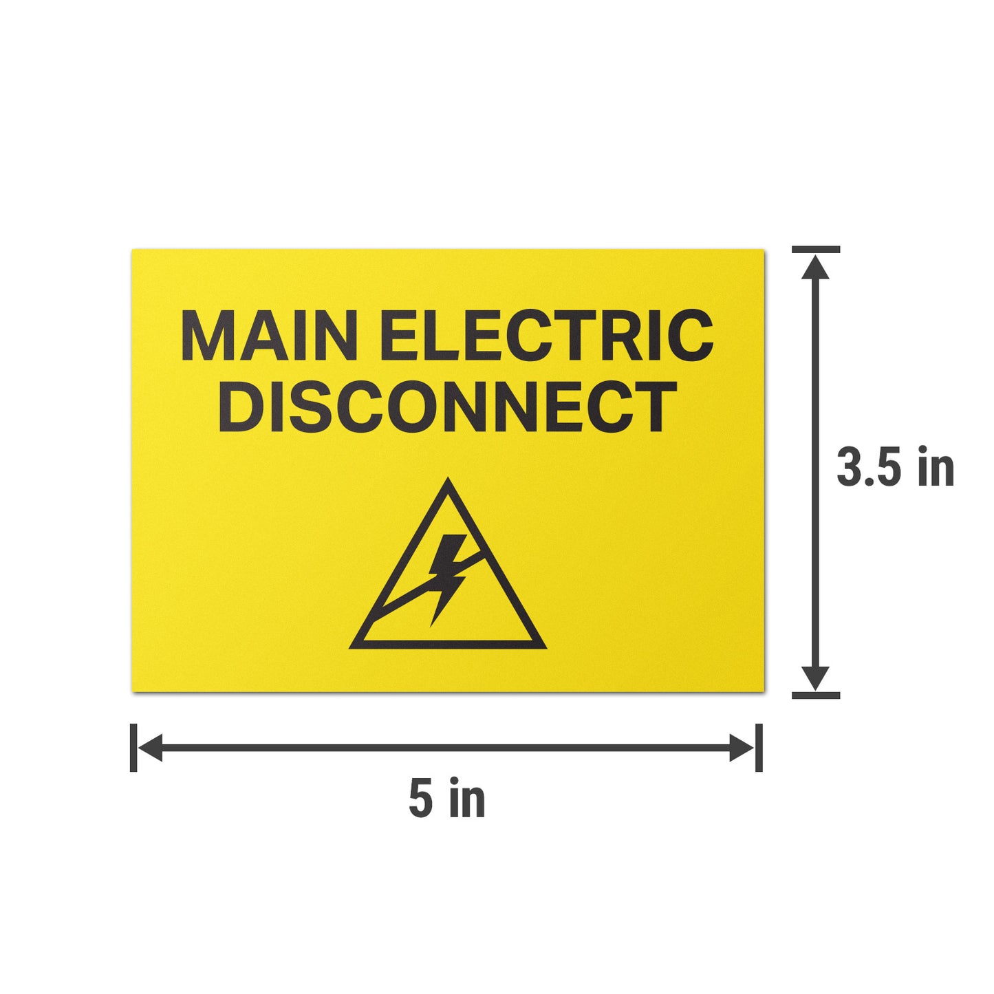 5 x 3.5in Warning Label: Main Electric Disconnect Sticker (600 pcs)