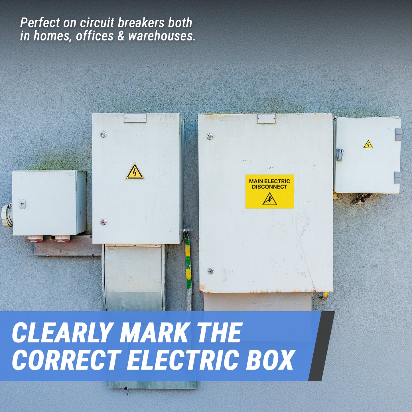 5 x 3.5in Warning Label: Main Electric Disconnect Sticker (600 pcs)
