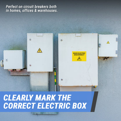 5 x 3.5in Warning Label: Main Electric Disconnect Sticker (600 pcs)