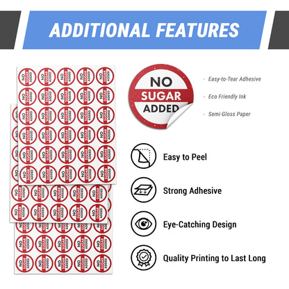 1 inch No Sugar Added Food Labels (600 Count)