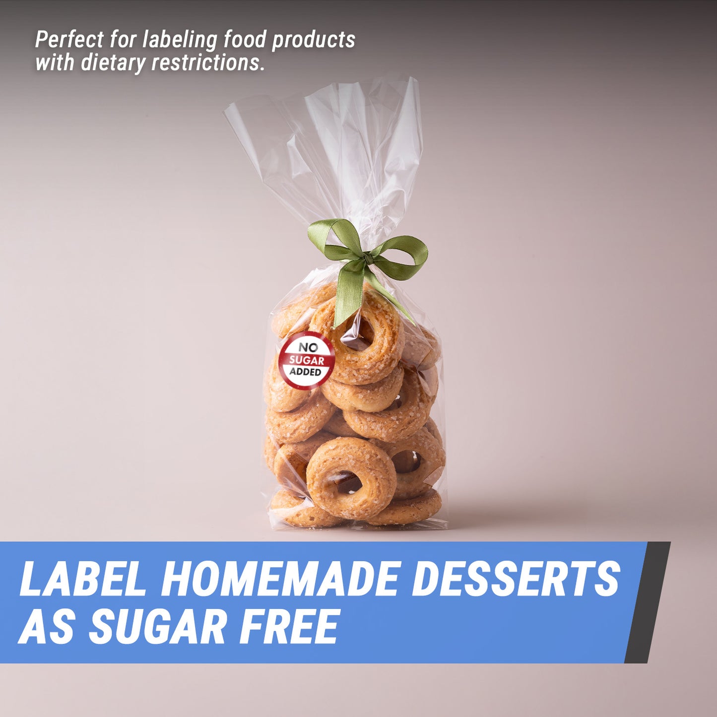 1 inch No Sugar Added Food Labels (600 Count)