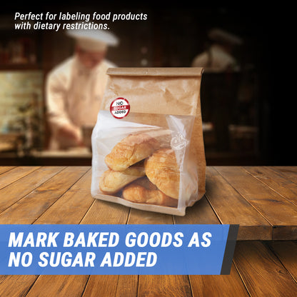 1 inch No Sugar Added Food Labels (600 Count)