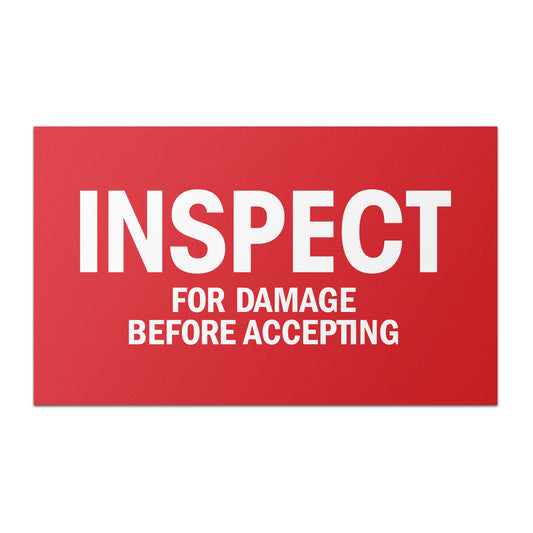 5 x 3in Shipping Labels: Inspect for Damage Stickers (600 Count)