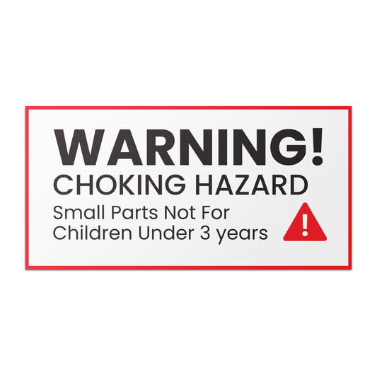 2 x 1in Child Safety Labels: Choking Hazard Small Parts (600 Count)