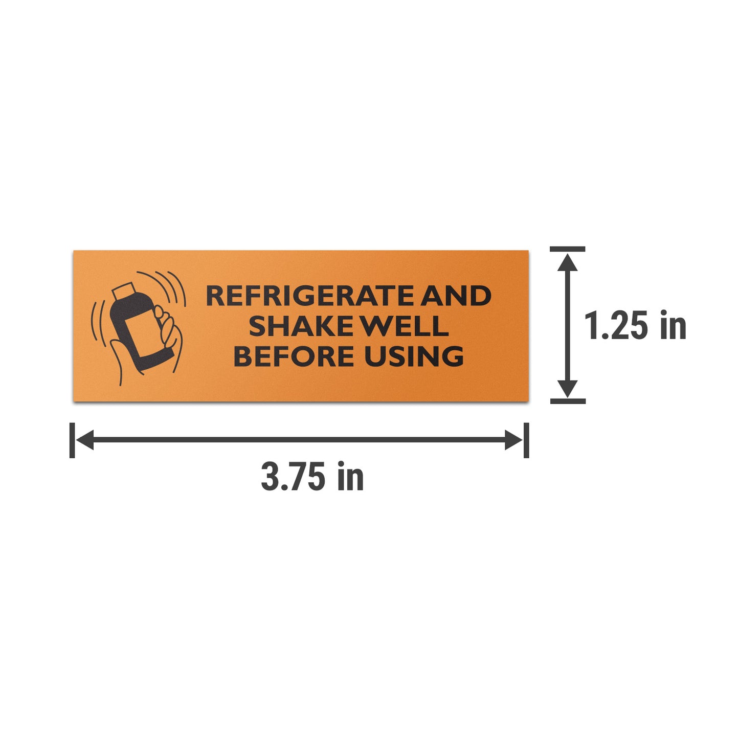 3.75 x 1.25in Refrigerate & Shake Well Before Using Labels (600 pcs)