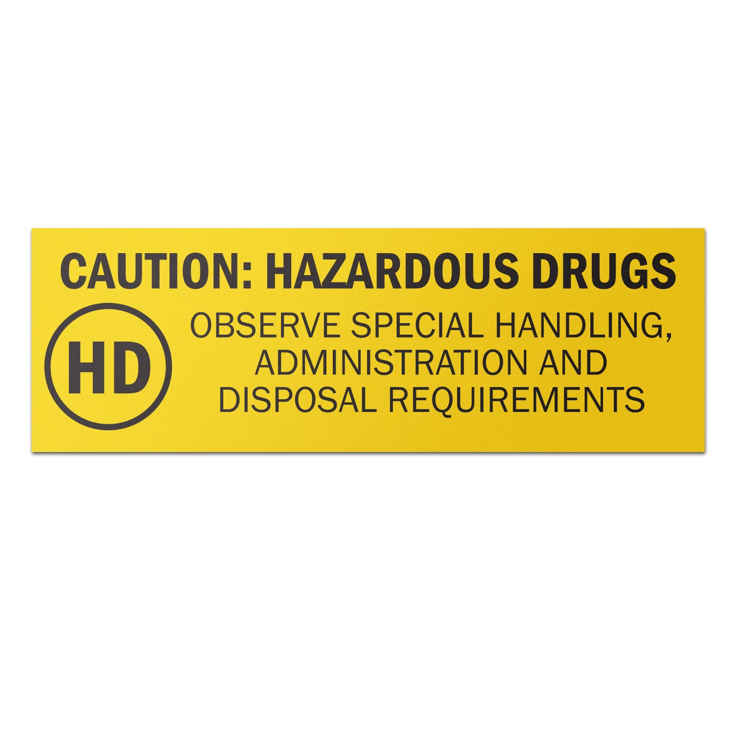 1.5 x 0.5in Medical Stickers: Caution Hazardous Drugs Labels (600 pcs, Yellow)