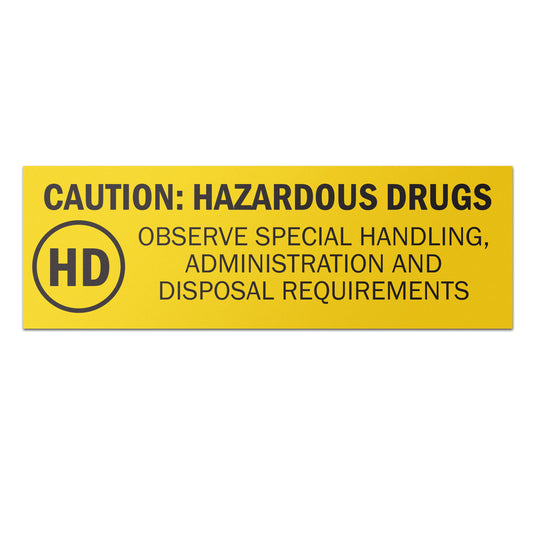 1.5 x 0.5in Medical Stickers: Caution Hazardous Drugs Labels (600 count, Yellow)
