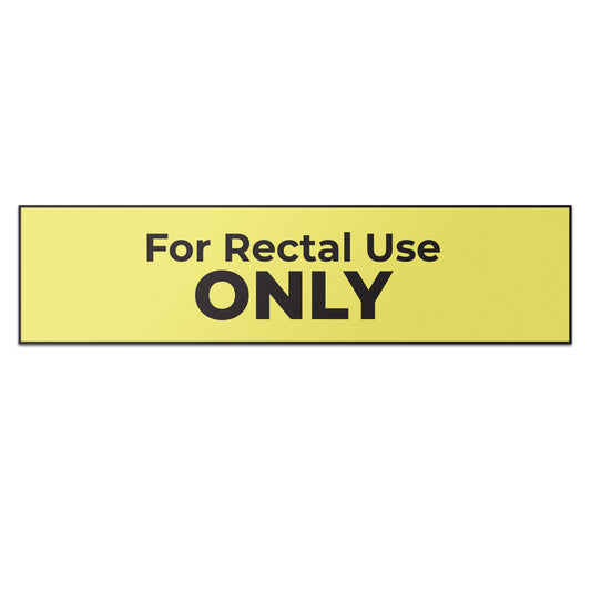 1.5 x 0.375in Medical Stickers: For Rectal Use Only Labels (600 count, Yellow)