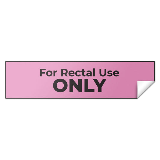 1.5 x 0.375in Medical Stickers: For Rectal Use Only Labels (600 Count, Red)