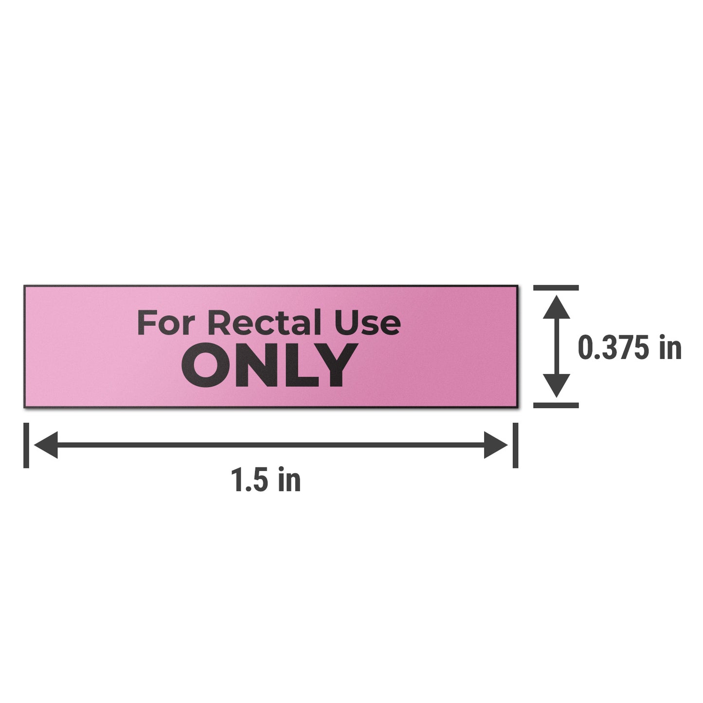 1.5 x 0.375in Medical Stickers: For Rectal Use Only Labels (600 pcs, Red)