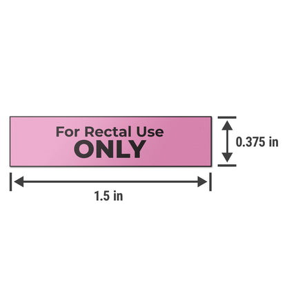 1.5 x 0.375in Medical Stickers: For Rectal Use Only Labels (600 pcs, Red)