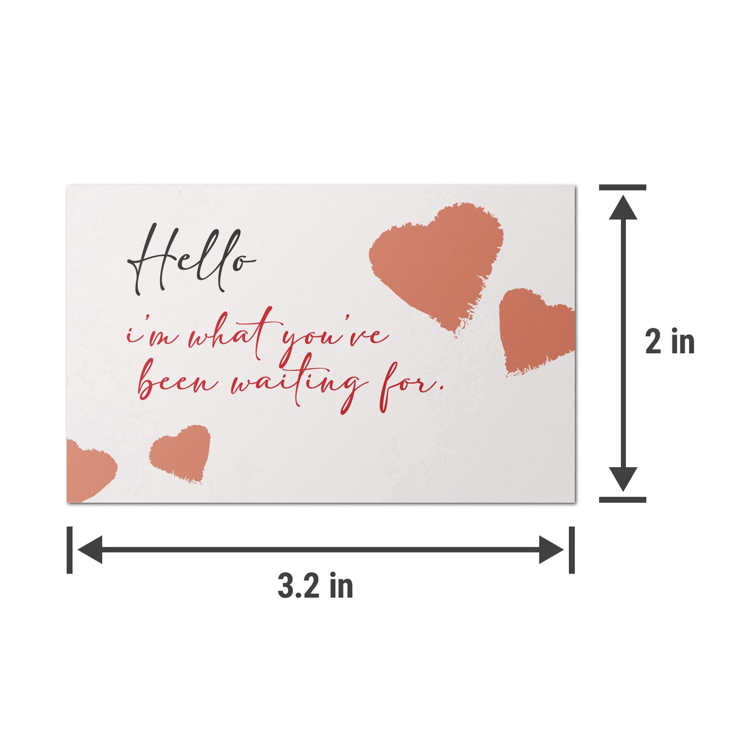 2 x 3.2in Love Stickers: Hello Labels (600 pcs)