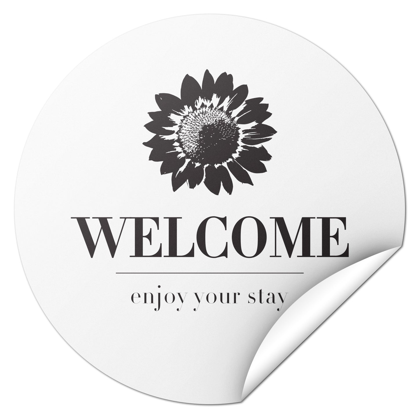 2 x 2in Hospitality Stickers: Welcome Enjoy Your Stay Labels (600 pcs)