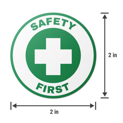 2 x 2in Warning Stickers: Safety First Labels (600 Count)