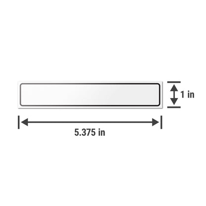 5.375 x 1in Binder Label: Writable Rectangle White Stickers (600 count)