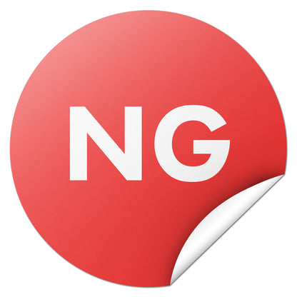 1in Quality Control Stickers: NG (600 pcs)