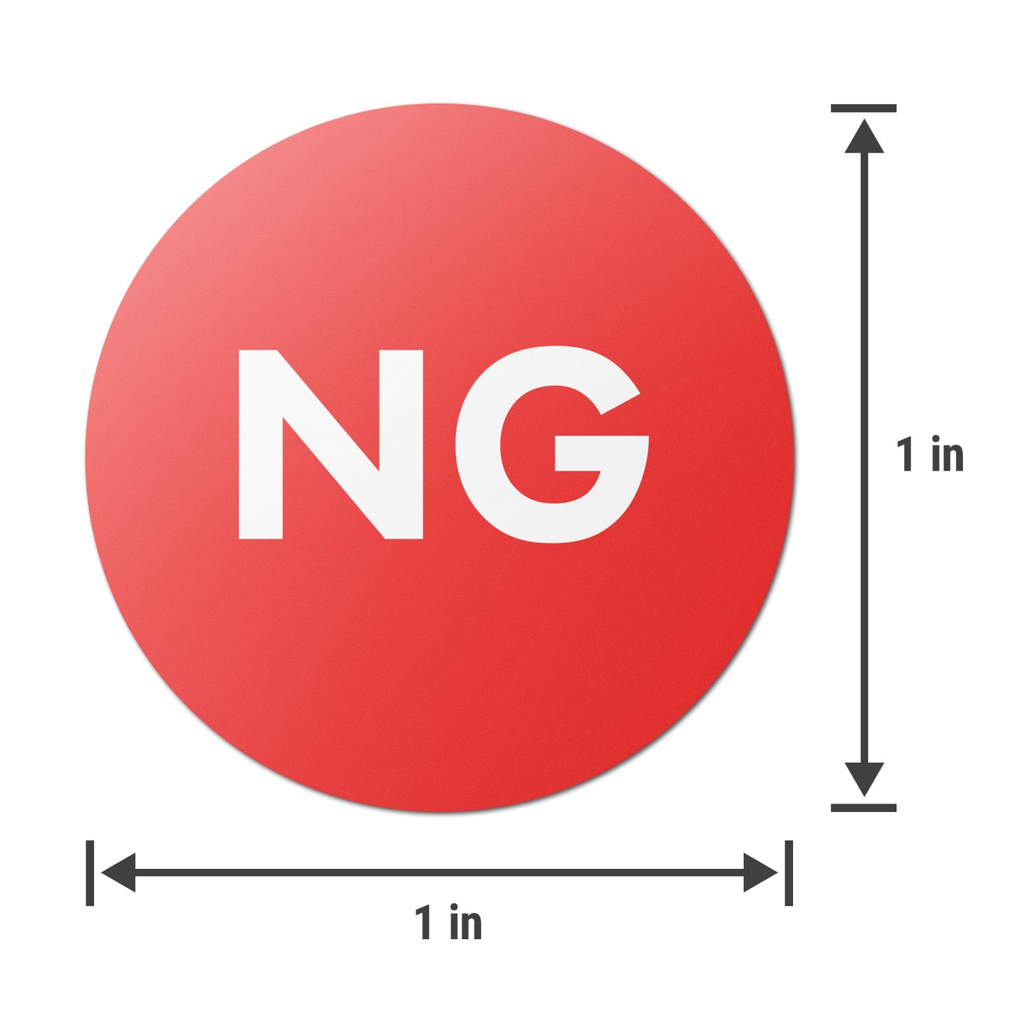 1in Quality Control Stickers: NG (600 pcs)