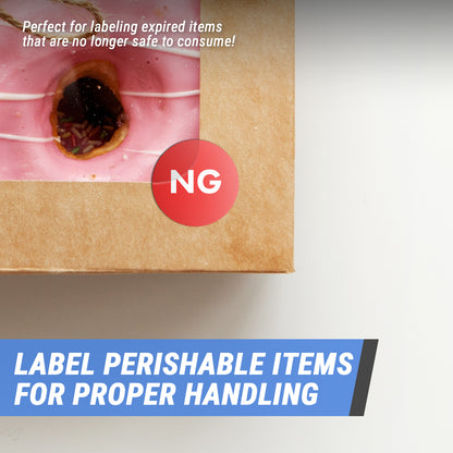 1in Quality Control Stickers: NG (600 pcs)