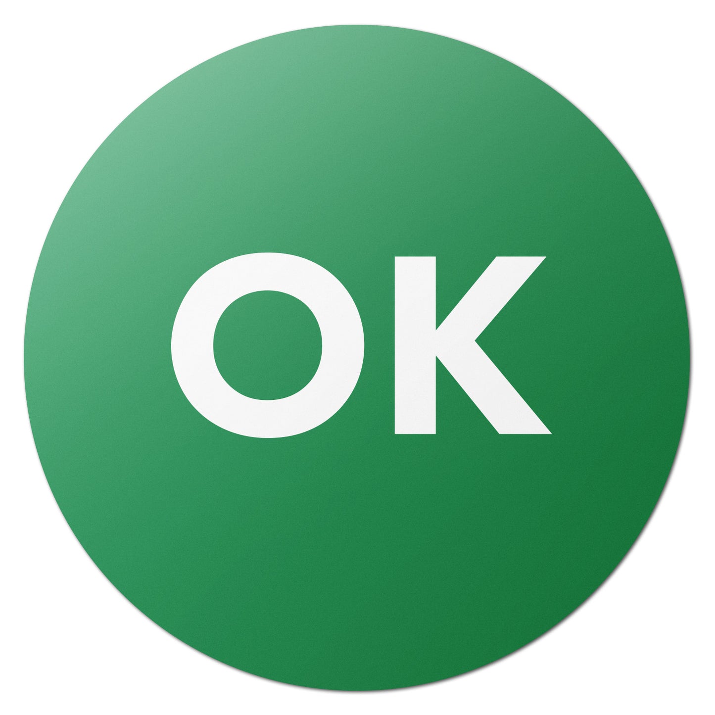 1 inch Round Labels: OK Stickers Green (600 pcs)