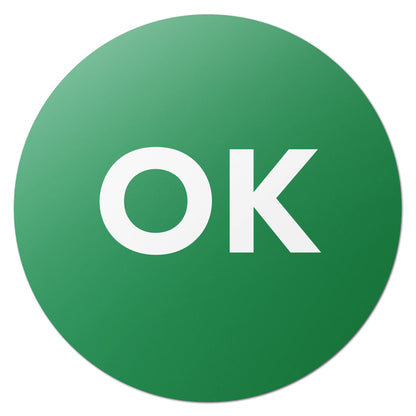 1 inch Round Labels: OK Stickers Green (600 pcs)