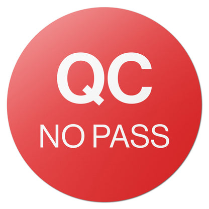 1in Quality Control Stickers: No Pass (600 pcs)
