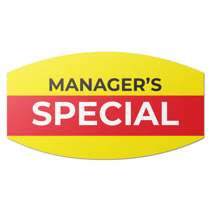 1.375 x 0.75 inch Manager Special Retail Labels (600 Count)