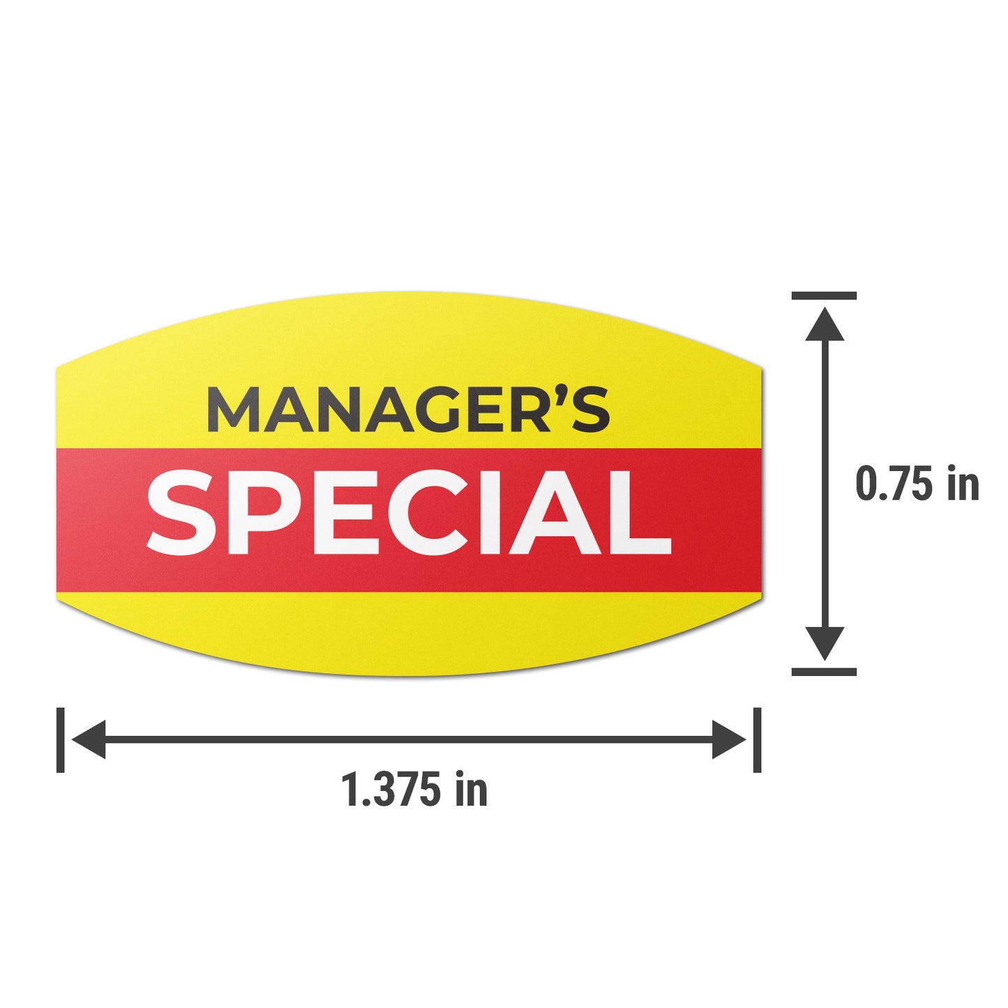 1.375 x 0.75 inch Manager Special Retail Labels (600 Count)