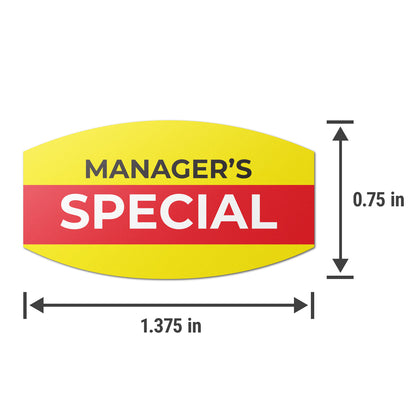 1.375 x 0.75 inch Manager Special Retail Labels (600 Count)