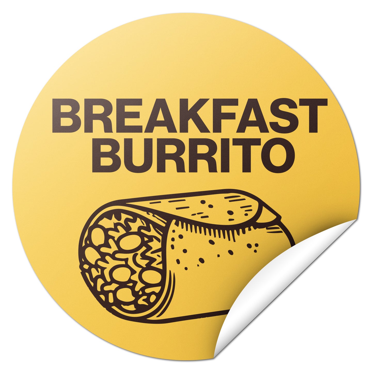 1 inch Breakfast Burrito Food Labels (600 Count)