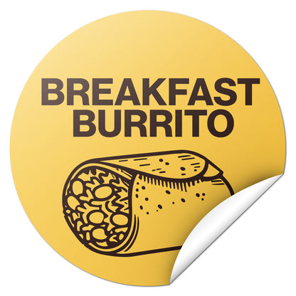 1 inch Breakfast Burrito Food Labels (600 Count)