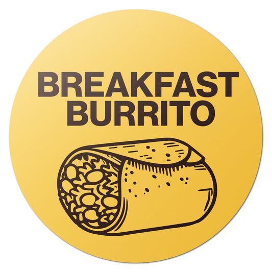 1 inch Breakfast Burrito Food Labels (600 Count)