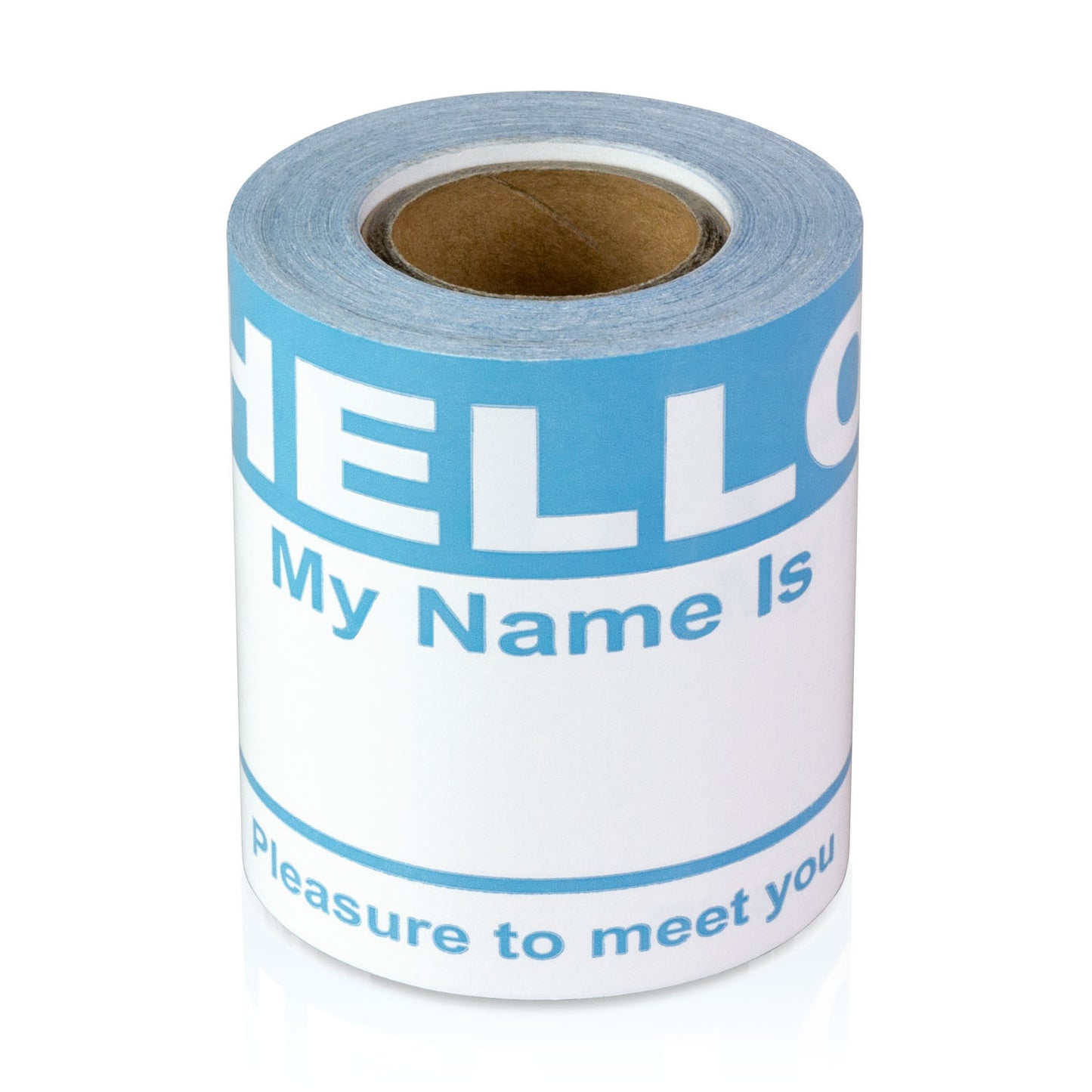 4 x 2.31in Stickers: Hello My Name Is ID Tags (Blue)