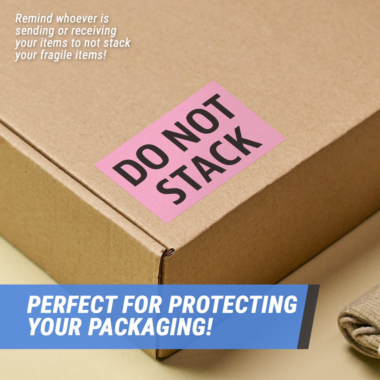 3 x 2in Stickers: Do Not Stack Label Roll