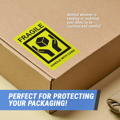 2 x 3in Stickers: Handle With Care Fragile Labels