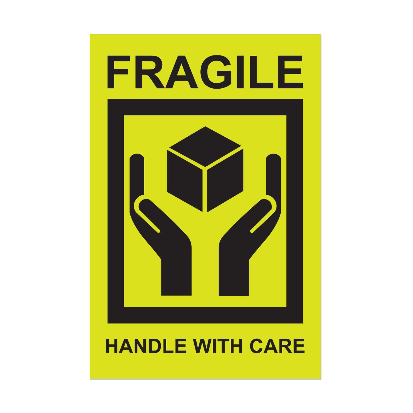 2 x 3in Stickers: Handle With Care Fragile Labels