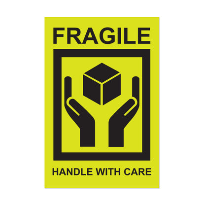 2 x 3in Stickers: Handle With Care Fragile Labels