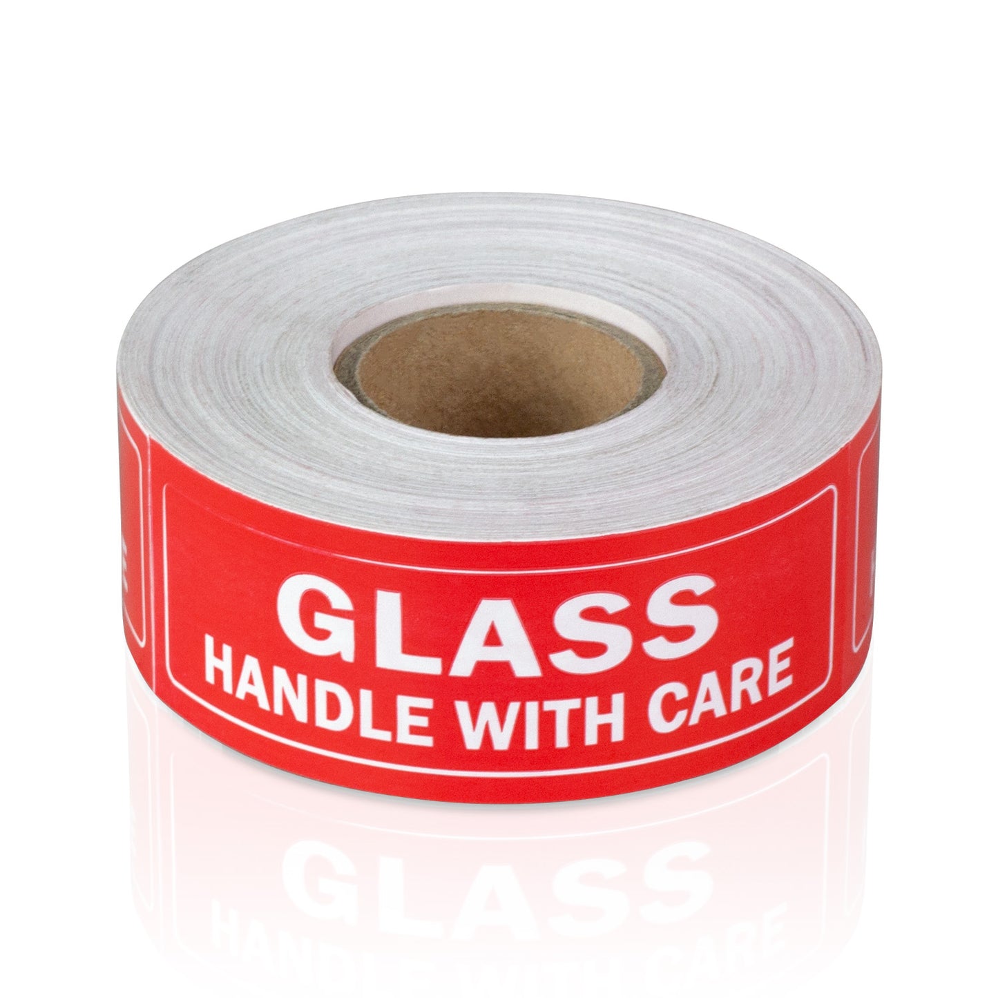 3 x 1in Stickers: Glass Handle With Care Labels