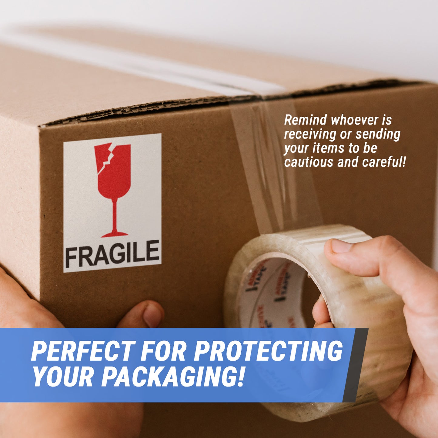 3 x 4in Stickers: Fragile Handle With Care Labels